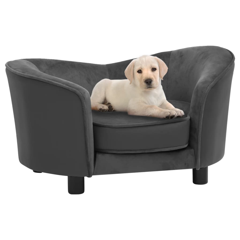 vidaXL Dog Sofa Puppy Couch Bed with Washable Cover Plush and Faux Leather
